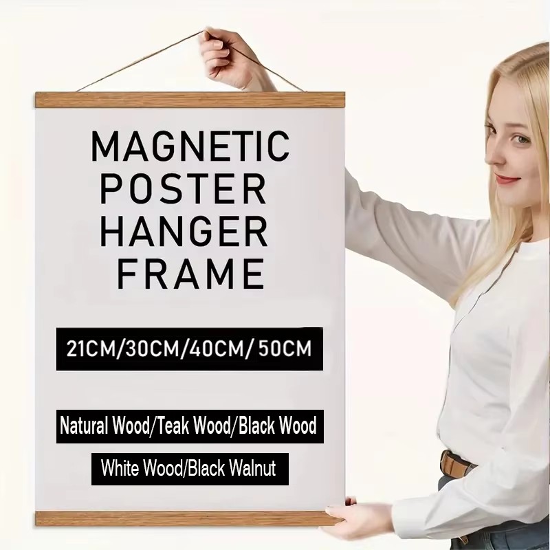Engraved Wood Frame - Cornice Magnetica per Poster 21 30