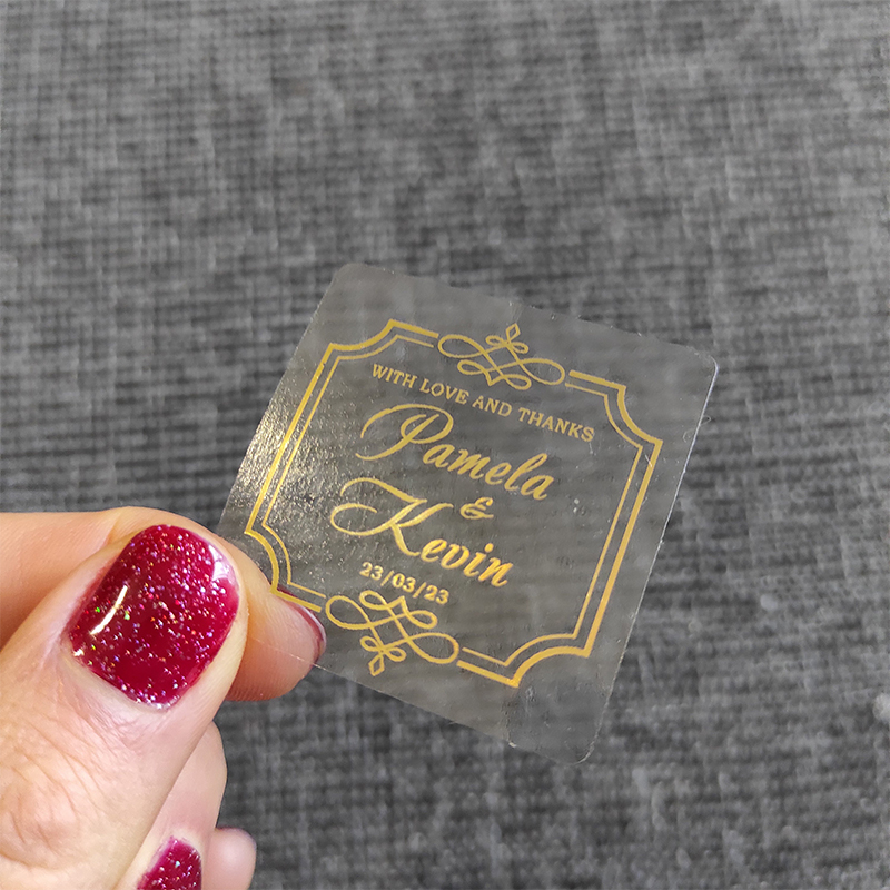 Personalised Candle Label - Bomboniere personalizzate in lamina d'oro Etichette