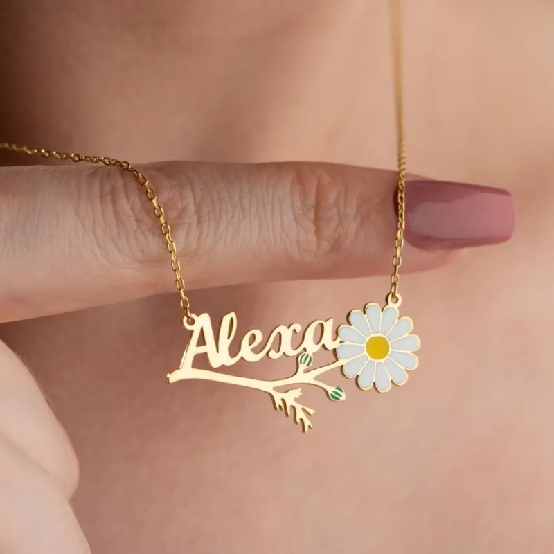 Collana con nome personalizzat - Birth Flower Necklace recensione e prezzo