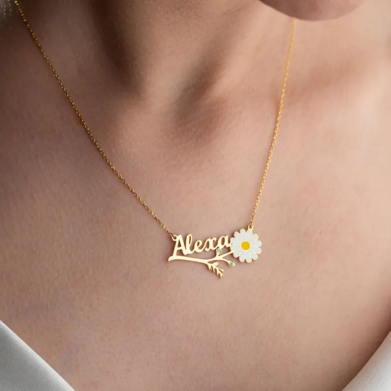 Collana con nome personalizzat - Birth Flower Necklace recensione e prezzo