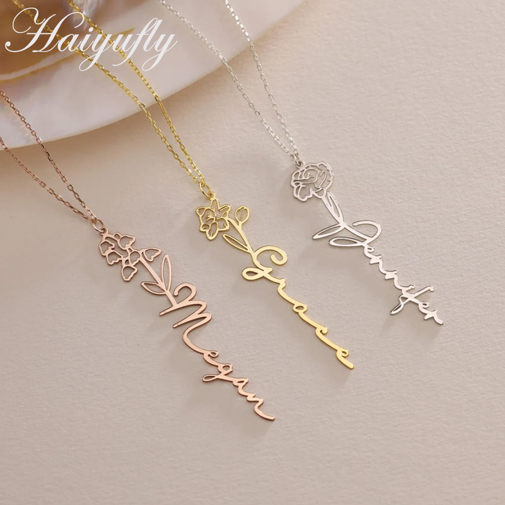 Haiyufly Collana con nome pers - Birth Flower Necklace recensione e prezzo