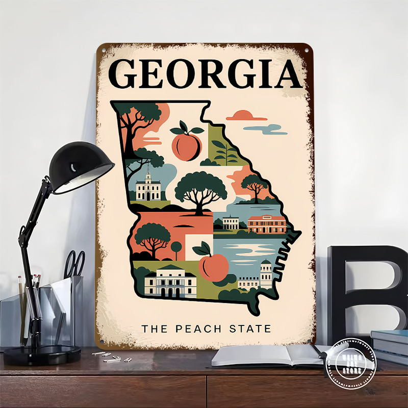 Poster Illustrato della Georgi - Custom Map Poster recensione e prezzo