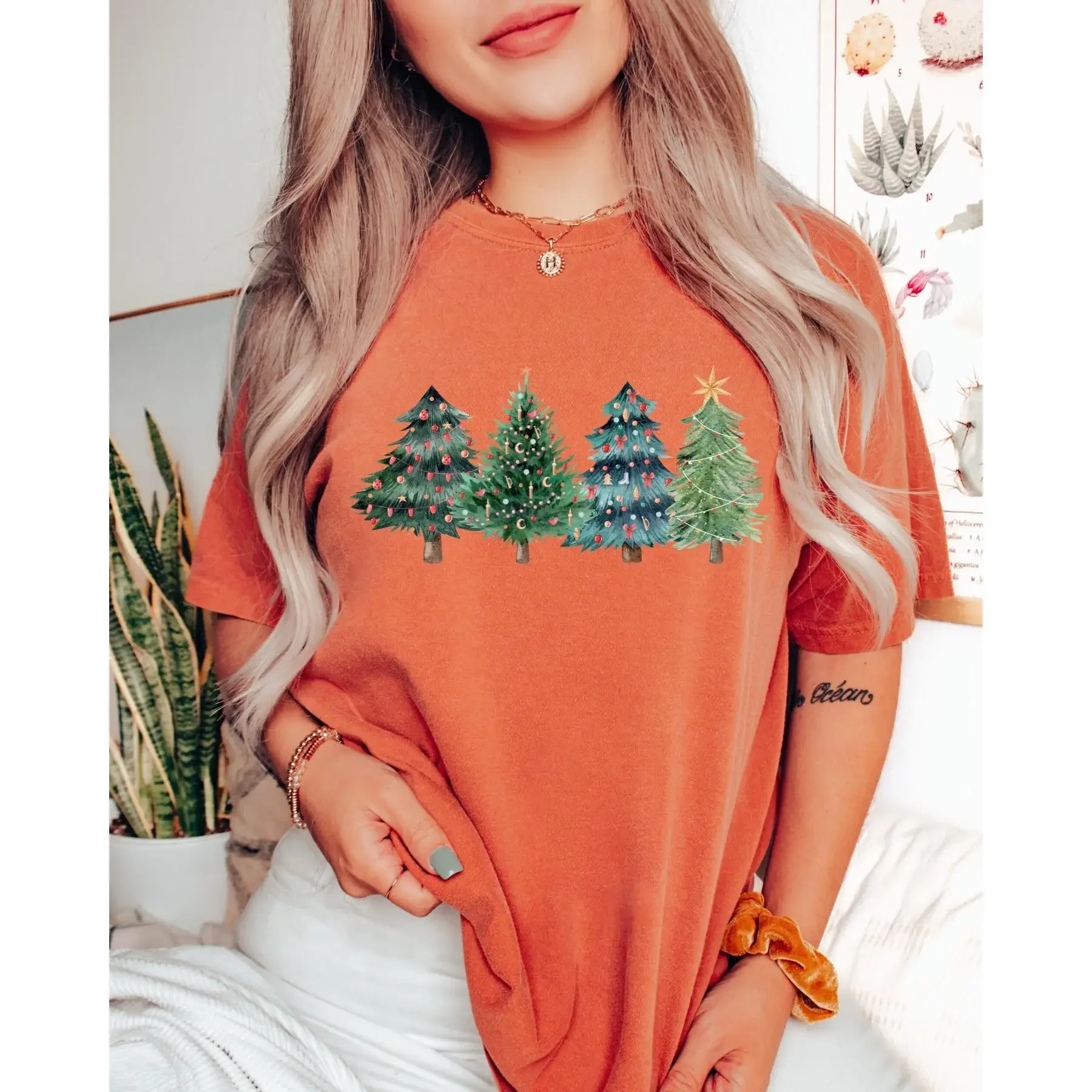Maglietta con alberi di Natale - Family Tree Print recensione e prezzo